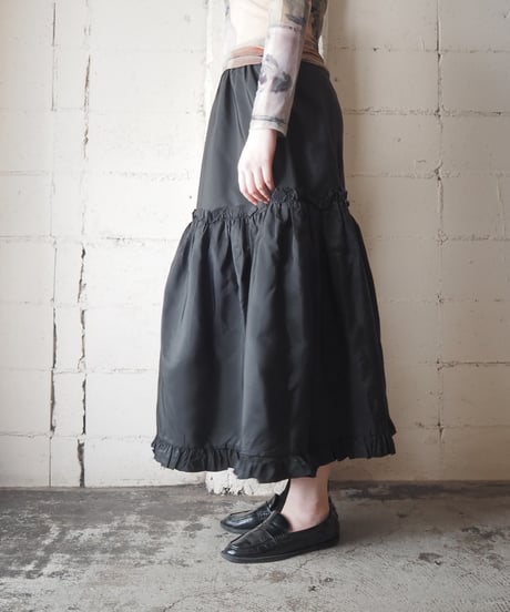 Neiman Marcus Made in USA Tiered Long Skirt BK