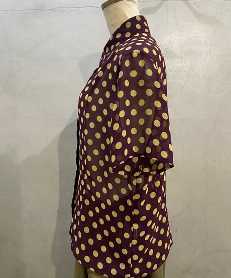 S/S Dot Sheer Shirt PUR