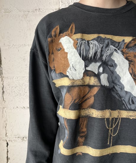Horse&Dog Print Sweat DGR