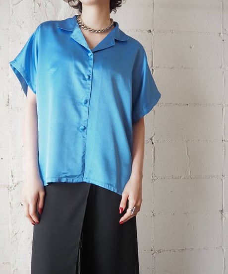 Open Collar Satin Shirts BL