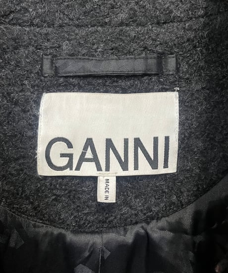 GANNI Wool Chester Coat DGR
