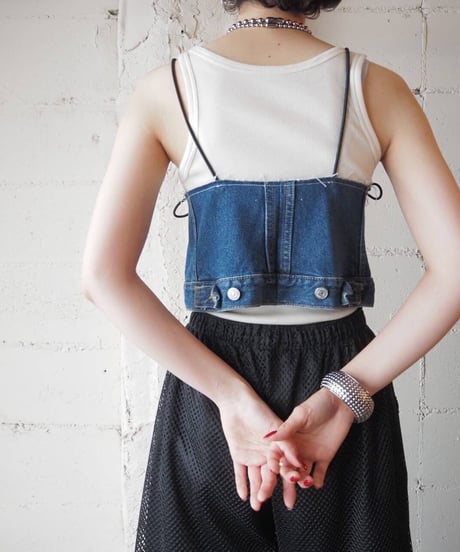 ORFEO Multi Way Denim Bustier BL