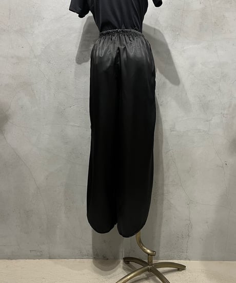Side Design Satin Easy Pants BK