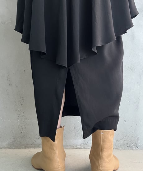 Layerd Design Half Sleeve Dress BK