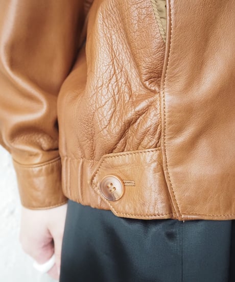 Stand Collar Leather Jacket BR