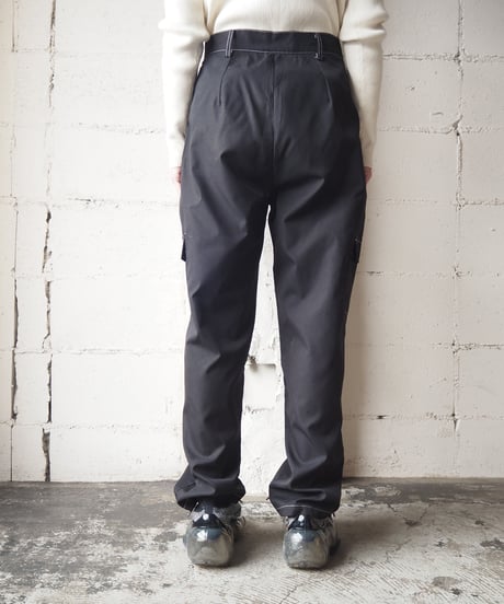 White Stitch Cargo Pants BK