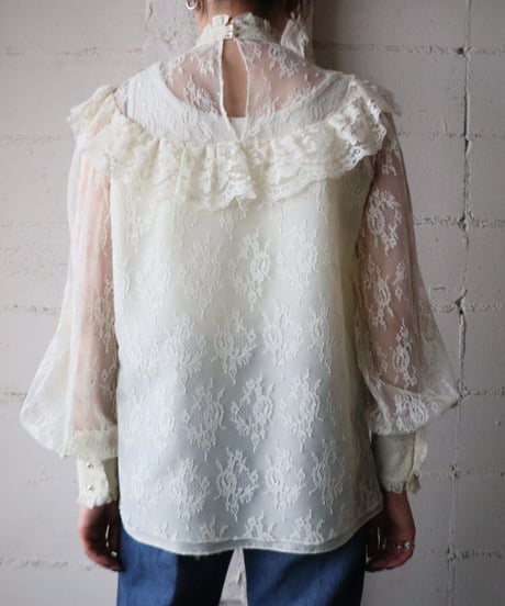 Stand Collar Lace Blouse IV