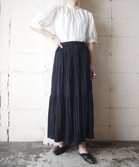 Stand Collar Tyrolean Blouse WH