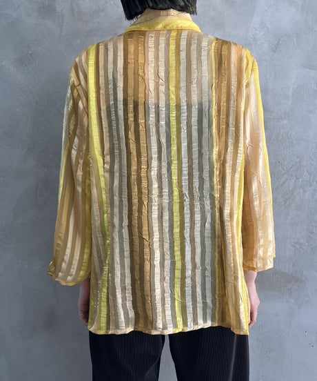 Made in Italy Sheer Stripe Shirt YEGO