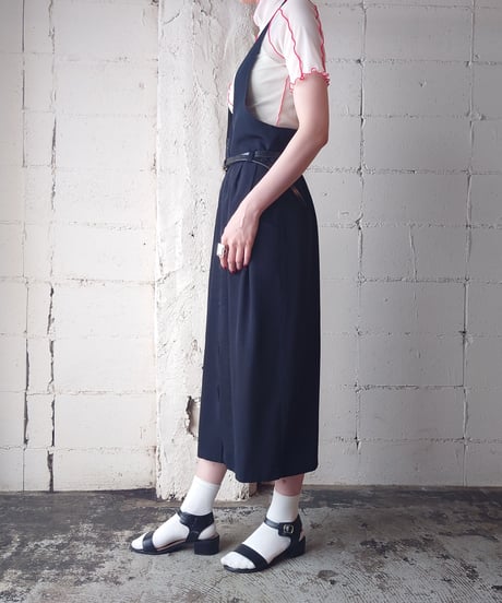 Front Button Sleeveless Dress BK