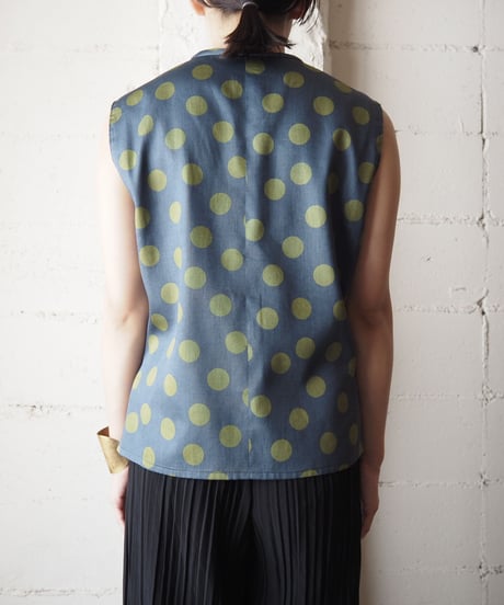 1960~70's Sleeveless Dot Blouse  GRKA