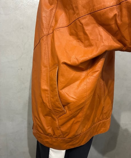 YESSICA 80-90's Dolman Sleeve Leather Jacket OR