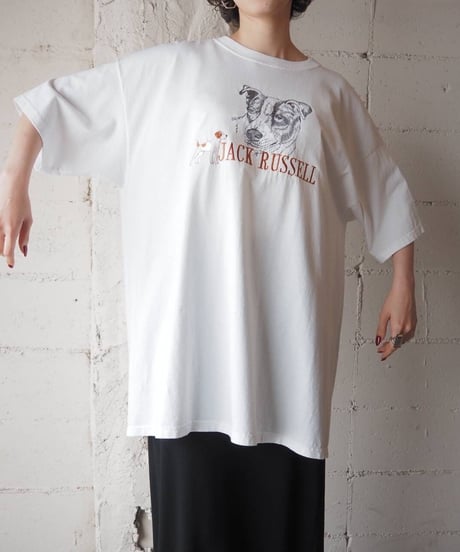Dog Embroidery Tee WH