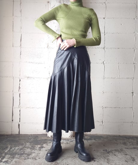Mermaid Leather Skirt BK