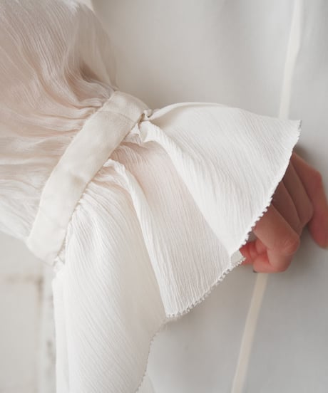 ARMANI Pleated Frill Front Blouse IV