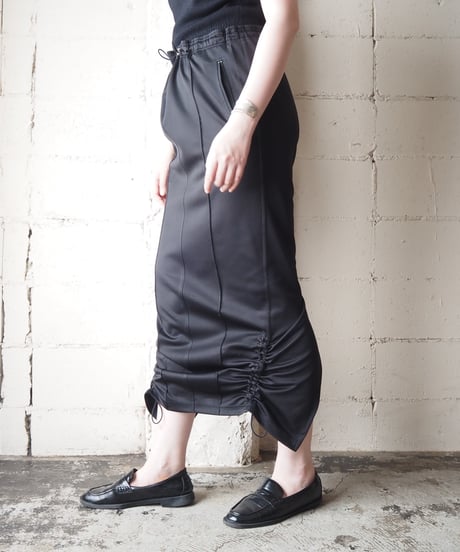REMAKE adidas Side Drawstring Track Skirt BK