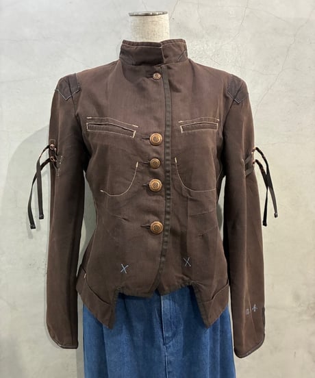 Marithe + François Girbaud Stand Collar Design Jacket DBR