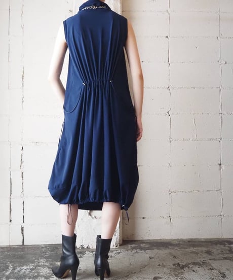MARITHÉ FRANÇOIS GIRBAUD Draw String High Neck Dress　NV