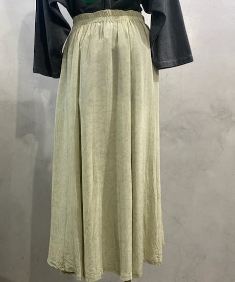 Slit Design Easy Gather Skirt LGN