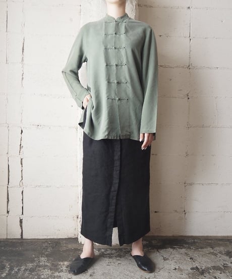 L/S Silk China Shirt GN