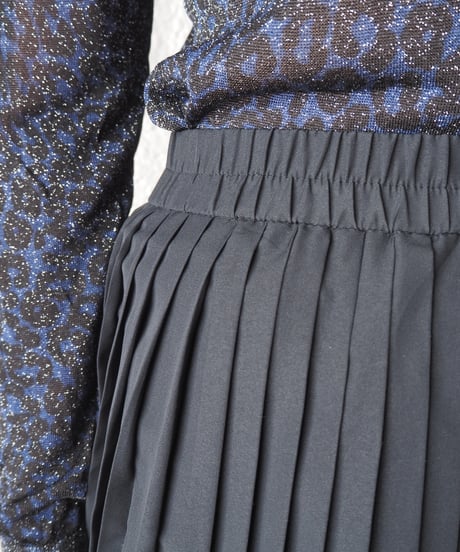 Polyester Pleated Easy Skirt BK