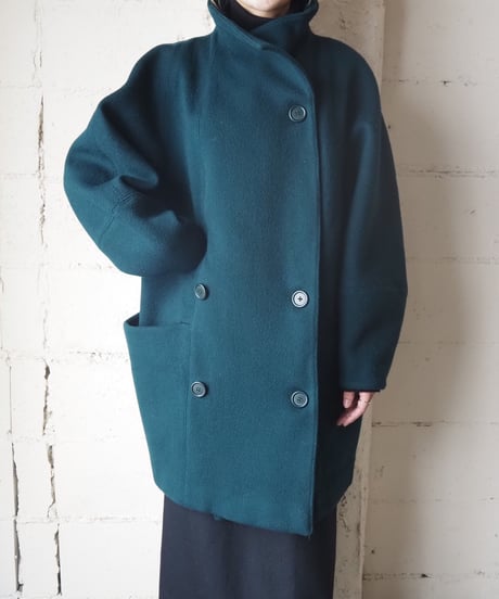 Stand Collar Wool Coat GN