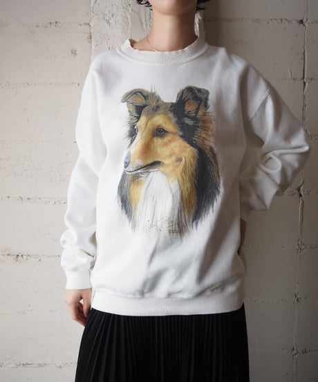Dog Print Sweat WH