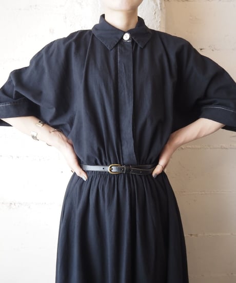 Wide Sleeve Shirt Dress BK