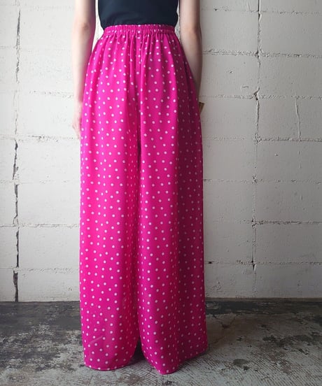 Sheer Dot Wide Pants PI