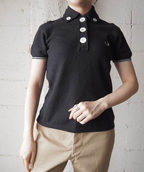 Fred Perry Big Button Knit Polo BK