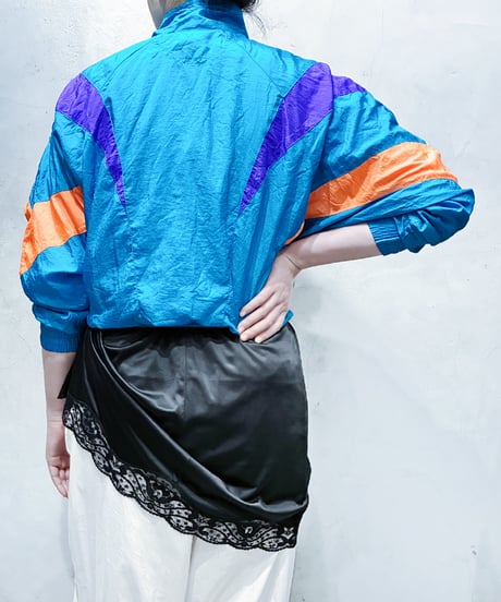 1990's NIKE Tricolor Nylon Jacket LBLPUROR