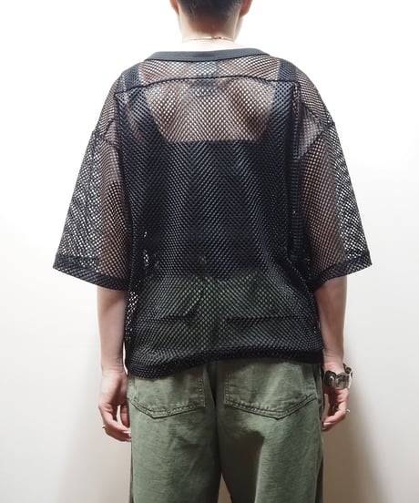 Mesh Vneck Tops BK