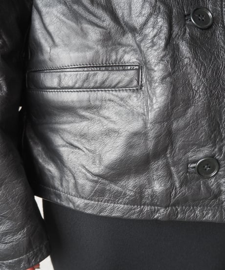 Coverall Leather Jacket BK