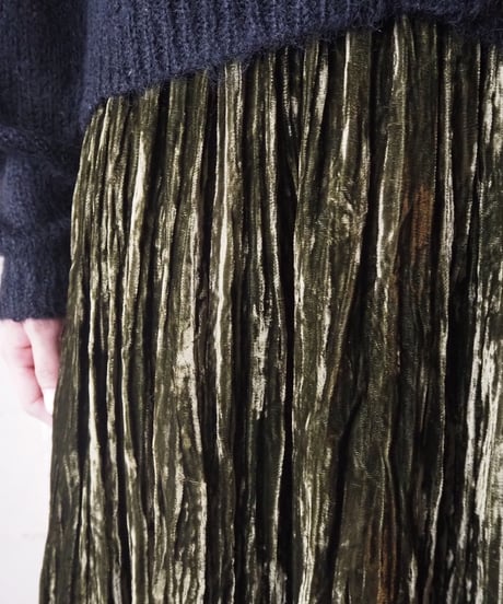 Velvet Pleated Skirt  GN