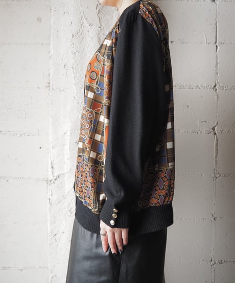 Scarf Pattern Cardigan BKBR