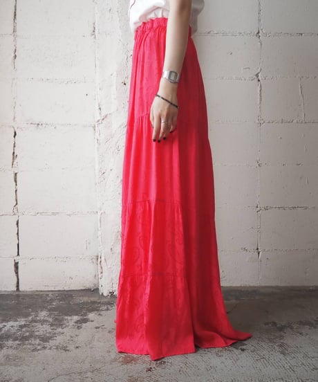 Paisley Pattern Wide Tiered Pants RE