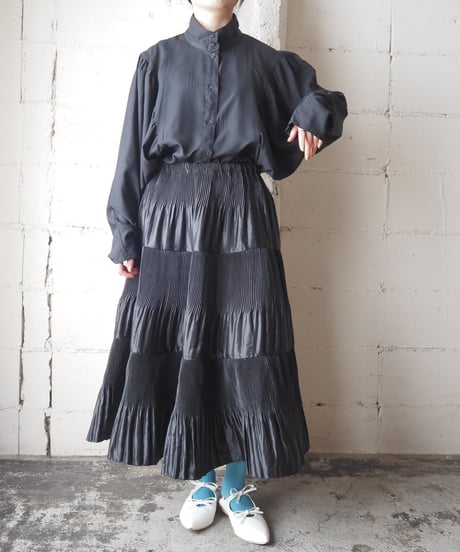 Gathered Dolman Sleeve Shirt BK