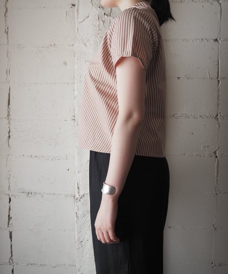 1950-60's Stripe Peter Pan Collar Blouse BEBR