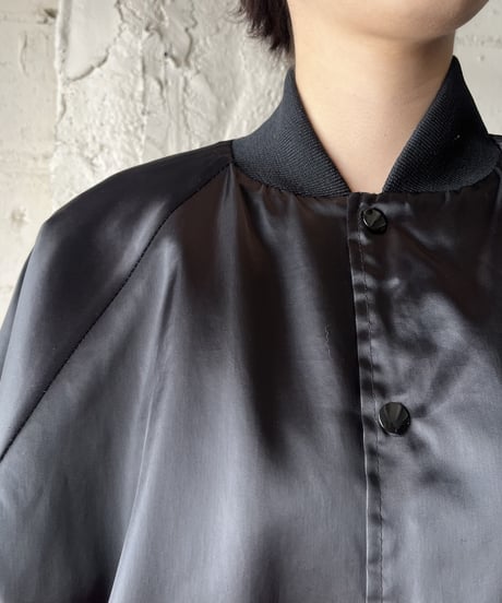Satin MA-1 Blouson Jacket BK