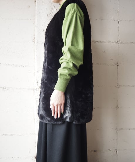 Fake Fur Vest BK