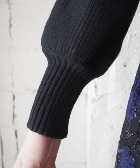 Turtle Neck Knit Sleeve BK