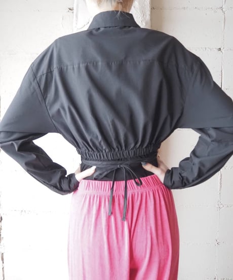String Hem Short Shirt BK