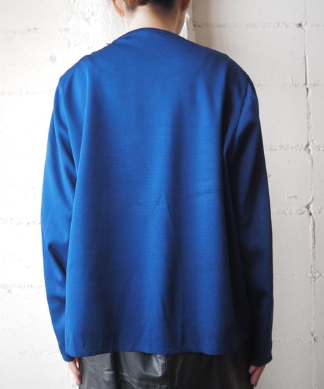 1960〜70's Zip Shoulder Geometric Pattern Knit BL