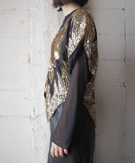 Butterfly Sequin Vest BKGD