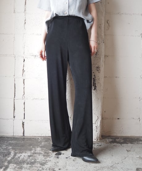 Spandex Mix Wide Easy Pants BK