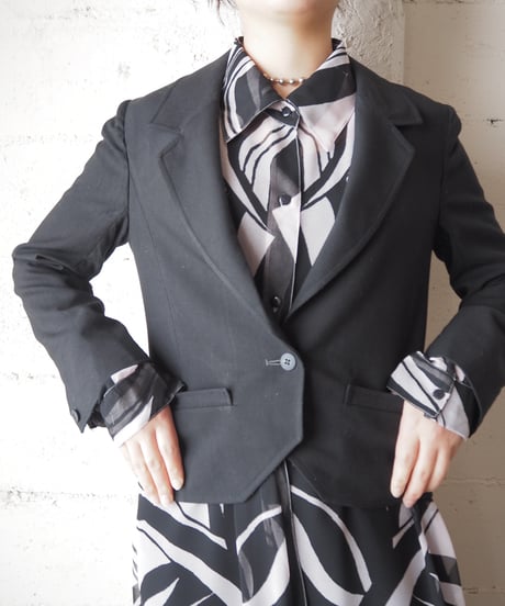 Back Belted Short Jacket BK