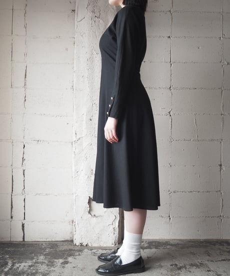 Liz Claiborne Cuff Button Dress BK