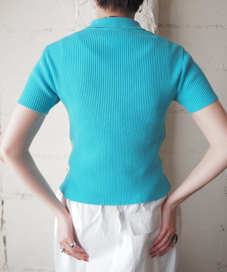 KENZO Pattern Zipup Rib Knit BLLGN