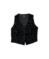 Opal Velour Arabesque Pattern Vest BK