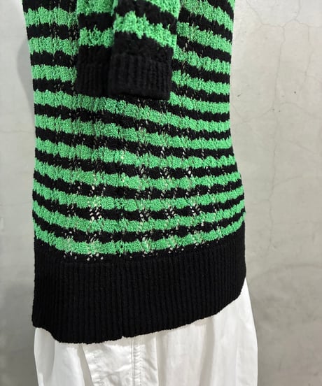 BIMBA Y LOLA Striped Open Work Knit BKGN